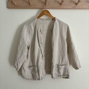 ✨FINAL SALE✨ Vintage Linen Top/Jakcet, S